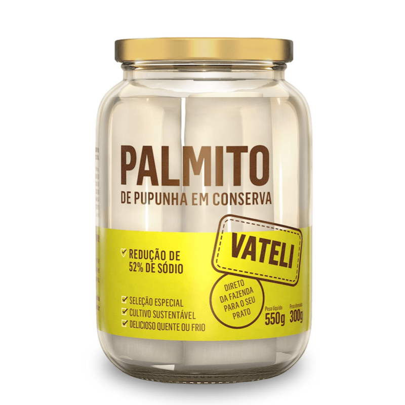 Palmito Pupunha em Conserva Vateli 300g